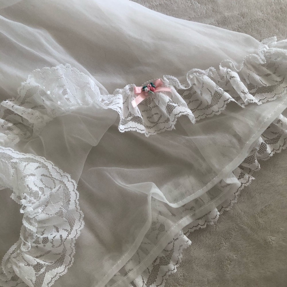 VINTAGE/ sheer babydoll lolita nightie - Picture 5 of 8